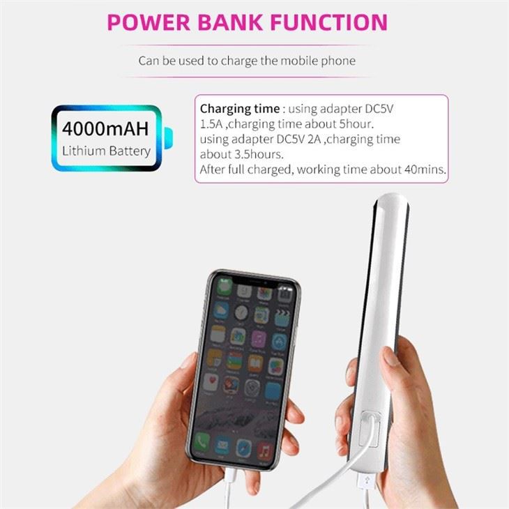 USB 충전식 무선 여행 헤어 스트레이트너