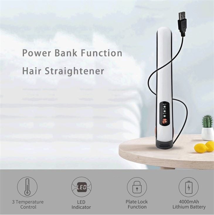 USB 충전식 무선 여행 헤어 스트레이트너